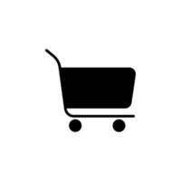 Shop trolley vector icon illustration