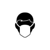 Masked man vector icon illustration