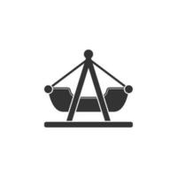 swing boat vector icon illustration