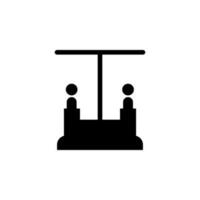 people on the carousel vector icon illustration