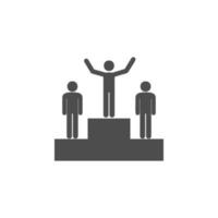 personas en el pedestal vector icono ilustración