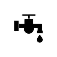 faucet with water vector icon illustration