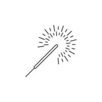 Laser beam , sparkler line vector icon illustration