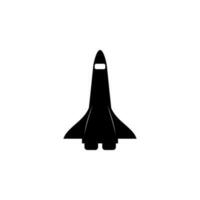 Space shuttle vector icon illustration