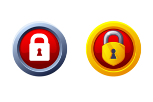 Closed padlock icons. Block and security. Simple icons png
