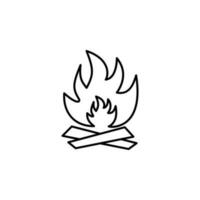 bonfire vector icon illustration