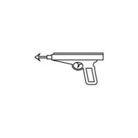 submachine gun vector icon illustration