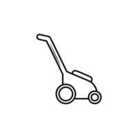 Lawn mower vector icon illustration