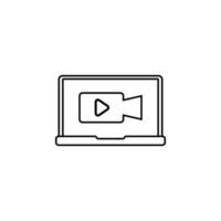 love message in video vector icon illustration