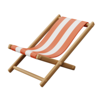 cadeira de praia ilustração 3d png