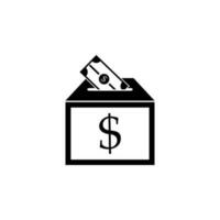 Donation box vector icon illustration