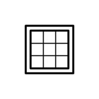 square window vector icon illustration