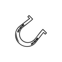 Simple s horseshoe vector icon illustration