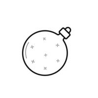 Premium Christmas ball line vector icon illustration