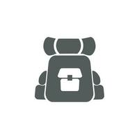 Tourist Camping Backpack vector icon illustration