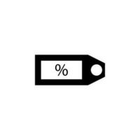 Tag, percentage vector icon illustration