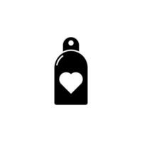 Perfume with heart vector icon illustration