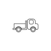 Ilustración de icono de vector de camión