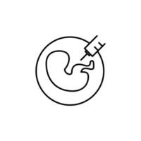 artificial inseminación vector icono ilustración