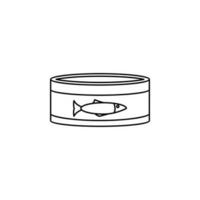 canned fish vector icon illustration