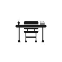 desk vector icon illustration