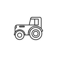 tractor línea vector icono ilustración