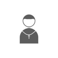 priest avatar vector icon illustration