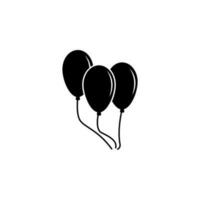 Party balloons vector icon illustration