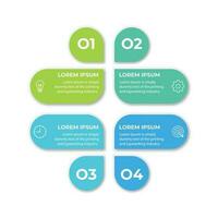 Modern infographic template. Creative circle element design with marketing icons. Business concept with 4 options, steps, sections. vector