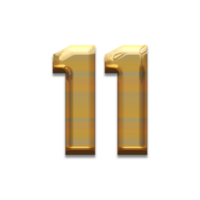 oro número 11 lujo png