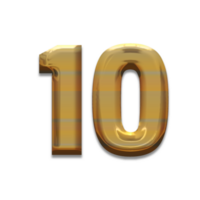 oro numero 10 lusso png