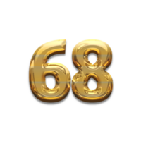 nombre 68 or luxe png