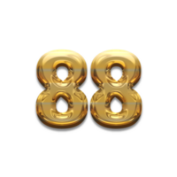 Number gold luxury, use birthday,age,anniversary png