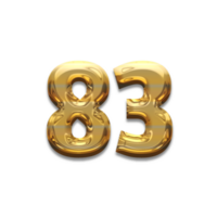 Number gold luxury, use birthday,age,anniversary png