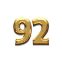 Number gold luxury, use birthday,age,anniversary png