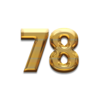 Number gold luxury, use birthday,age,anniversary png