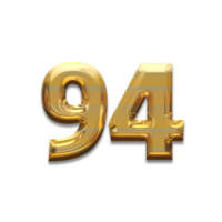 Number gold luxury, use birthday,age,anniversary png