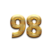 Number gold luxury, use birthday,age,anniversary png