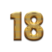 Number gold luxury, use birthday,age,anniversary png