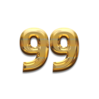 Number gold luxury, use birthday,age,anniversary png
