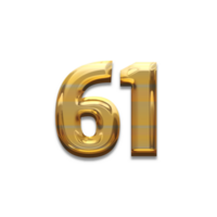 Number gold luxury, use birthday,age,anniversary png