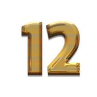 oro numero 12 lusso png