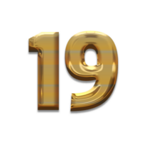 Number gold luxury, use birthday,age,anniversary png