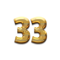 Number gold luxury, use birthday,age,anniversary png