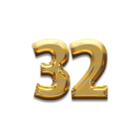 Number gold luxury, use birthday,age,anniversary png