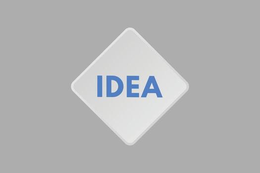 Idea text Button. Idea Sign Icon Label Sticker Web Buttons vector