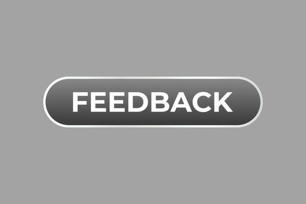 Feedback Button. Speech Bubble, Banner Label Feedback