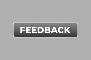 Feedback Button. Speech Bubble, Banner Label Feedback vector