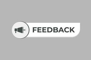 Feedback Button. Speech Bubble, Banner Label Feedback vector