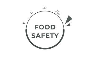 Food Safety Button. Speech Bubble, Banner Label Food Safety vector